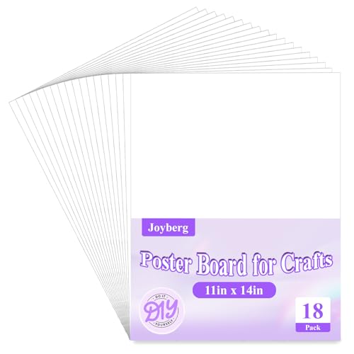 Joyberg 18-Pack White Poster Boards for Crafts