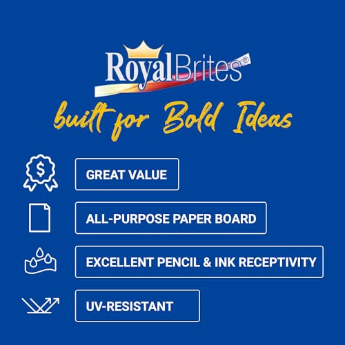 Royal Brites 22” x 28” White Poster Board 100 Pack