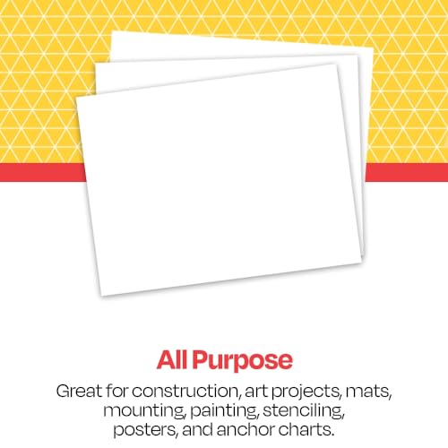 White Railroad Board, 22" x 28", Pack of 100
