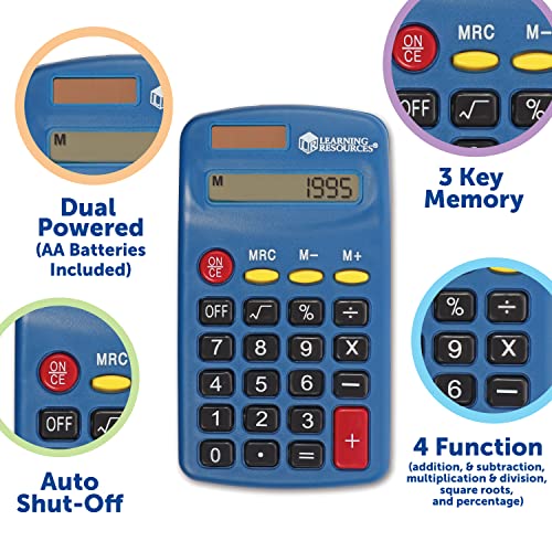 Solar-Powered Primary Calculator Set for Ages 3+