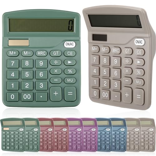 Copkim 12-Digit Dual Power Desktop Calculator Set