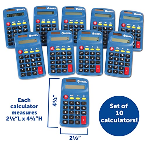 Solar-Powered Primary Calculator Set for Ages 3+