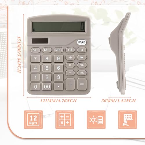 Copkim 12-Digit Dual Power Desktop Calculator Set