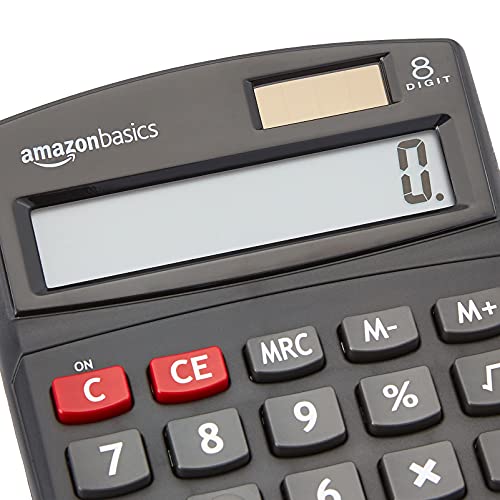 Compact Black 8-Digit Desktop Calculator