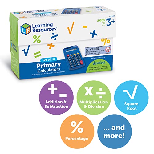 Solar-Powered Primary Calculator Set for Ages 3+