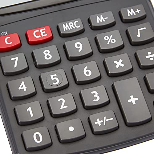 Compact Black 8-Digit Desktop Calculator