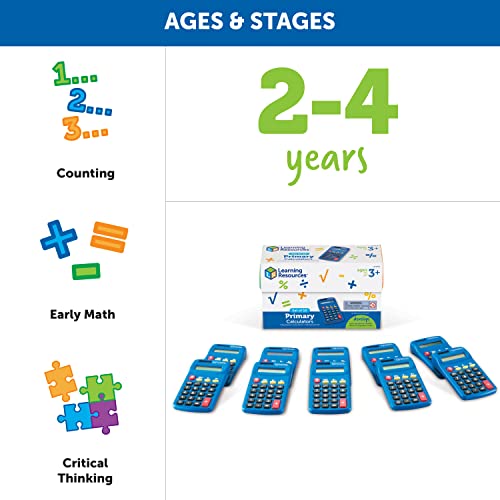 Solar-Powered Primary Calculator Set for Ages 3+
