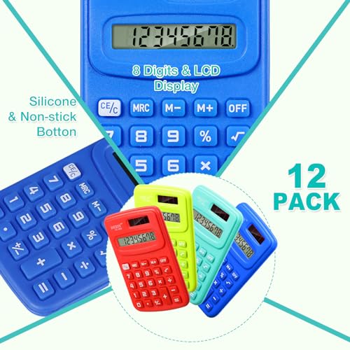 48 Pack Pocket Calculators for School & Office