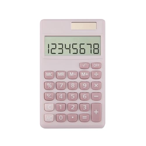 Cute Pink Solar Mini Calculator for Students
