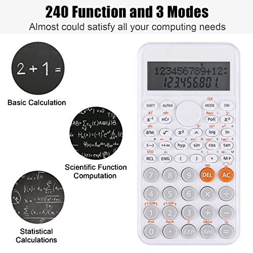 EooCoo Portable 2-Line Scientific Calculator for Students