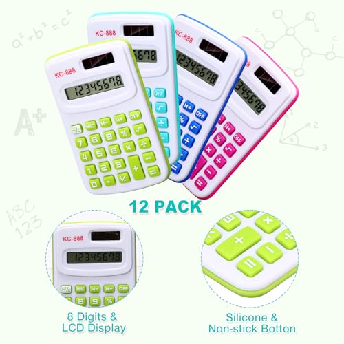 48 Pack Pocket Calculators for School & Office