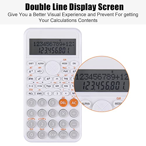 EooCoo Portable 2-Line Scientific Calculator for Students