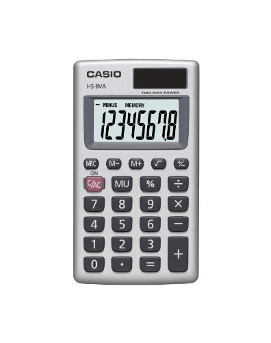 Casio Solar Standard Function Calculator HS-8VA