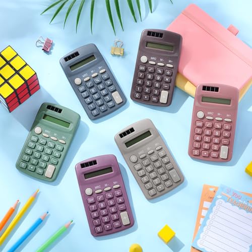 12-Pack Mini Solar Calculators for Classroom Use