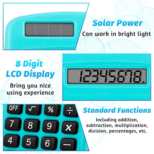 18-Piece Mini Solar Pocket Calculator Set for Students