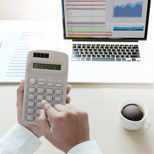 12-Pack Mini Solar Calculators for Classroom Use