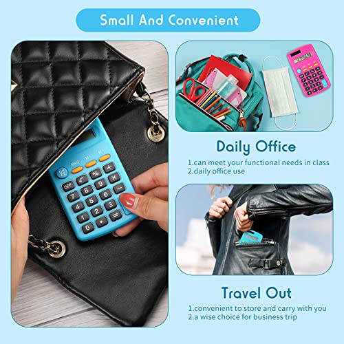 12 Pack Mini Calculators for Students - 8 Digit