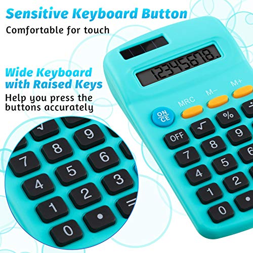 18-Piece Mini Solar Pocket Calculator Set for Students