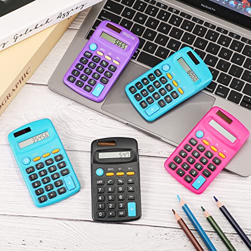 12 Pack Mini Calculators for Students - 8 Digit