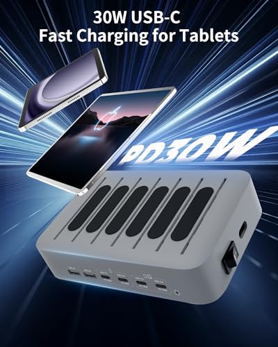 120W 6-Port Fast Charging Station for Devices