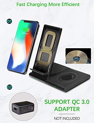 2-in-1 Fast Wireless Charging Station for Devices