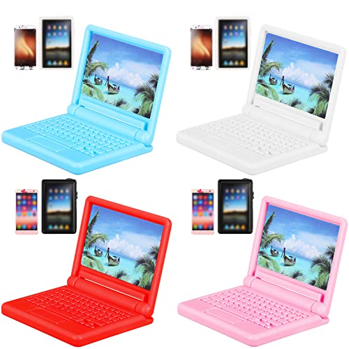 Mini Dollhouse Laptop Tablet Smartphone 4-Pack Set