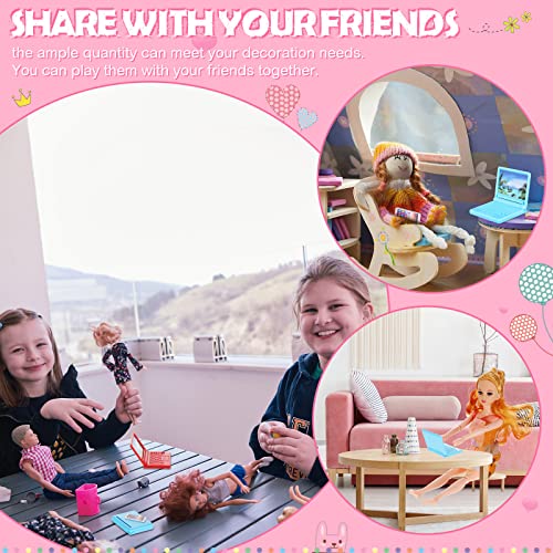 Mini Dollhouse Laptop Tablet Smartphone 4-Pack Set