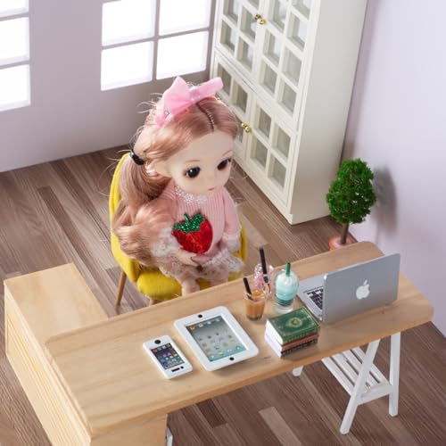 Miniature Laptop and Accessories Set for Dolls