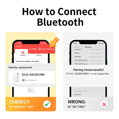NIIMBOT D110 Portable Bluetooth Label Maker