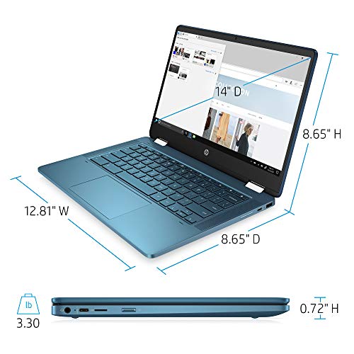 HP X360 14" Touchscreen Chromebook - Blue Metallic