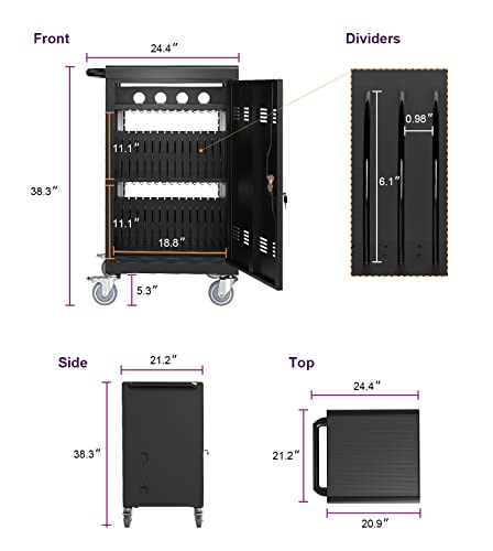 Mobile Charging Cart for Laptops and Tablets