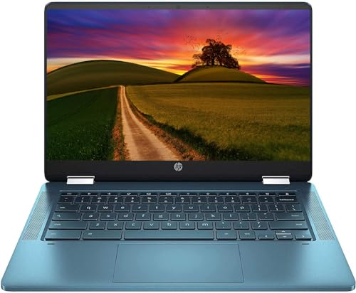HP x360 14" Touchscreen Convertible Chromebook - Turquoise