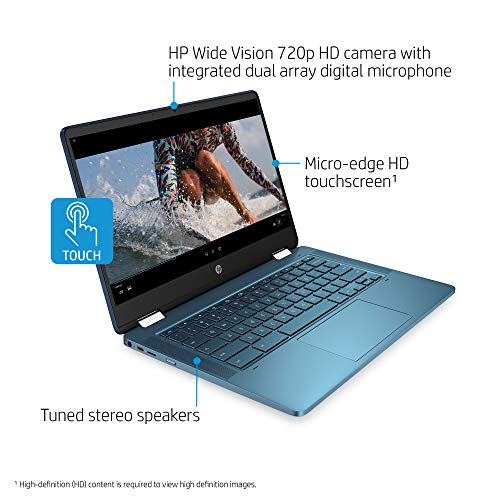 HP X360 14" HD Touchscreen Chromebook - Blue
