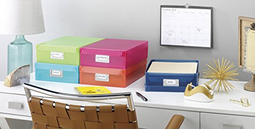 Multicolor Plastic Document Boxes, Set of 5