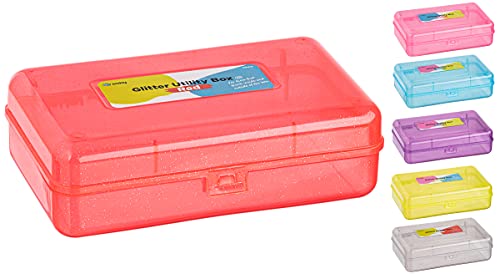 Enday Snap Closure Plastic Pencil Box - Red