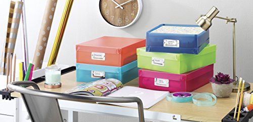 Multicolor Plastic Document Boxes, Set of 5