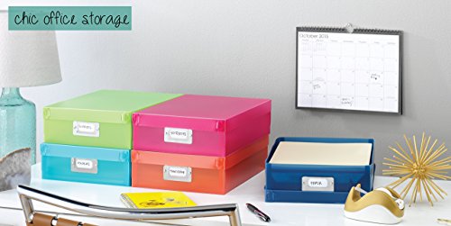 Multicolor Plastic Document Boxes, Set of 5