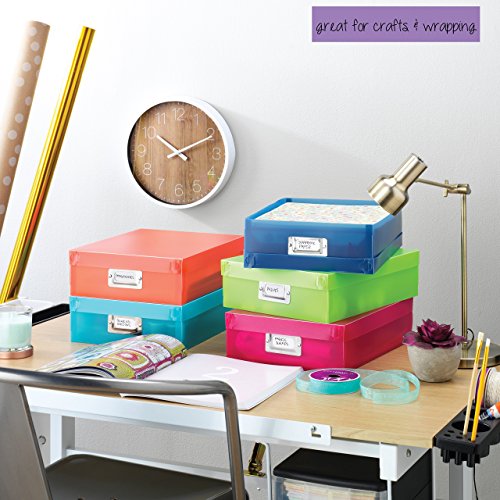 Multicolor Plastic Document Boxes, Set of 5