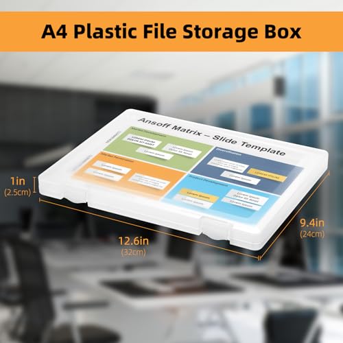 5 Pack Clear A4 File Storage and Organizer