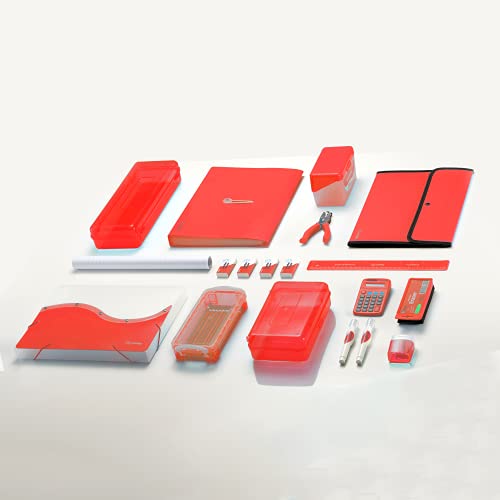 Enday Snap Closure Plastic Pencil Box - Red