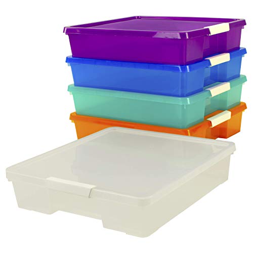 Storex Assorted Project Boxes, Plastic, 5-Pack