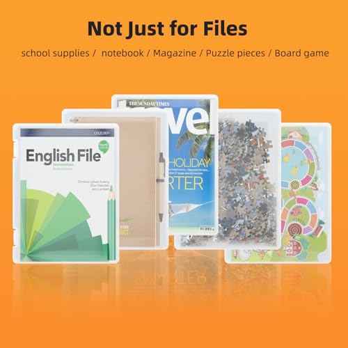 5 Pack Clear A4 File Storage and Organizer