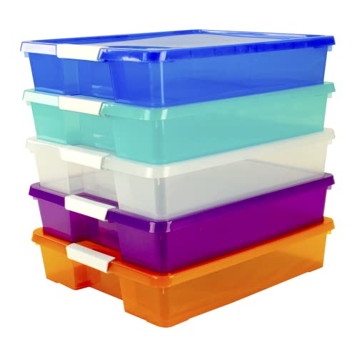 Storex Assorted Project Boxes, Plastic, 5-Pack