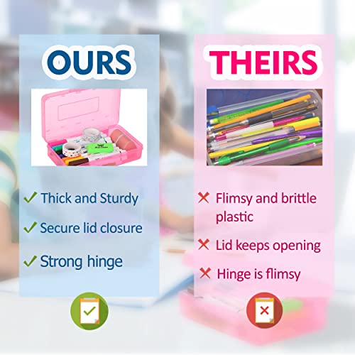 Mr. Pen 2-Pack Colorful Pencil Boxes for Kids
