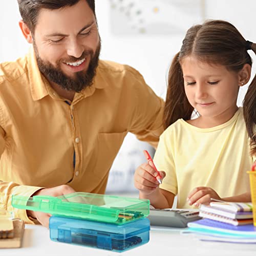 Bulk Clear Plastic Pencil Boxes - 10 Pack