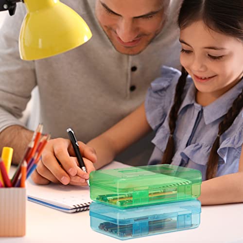 Bulk Clear Plastic Pencil Boxes - 10 Pack