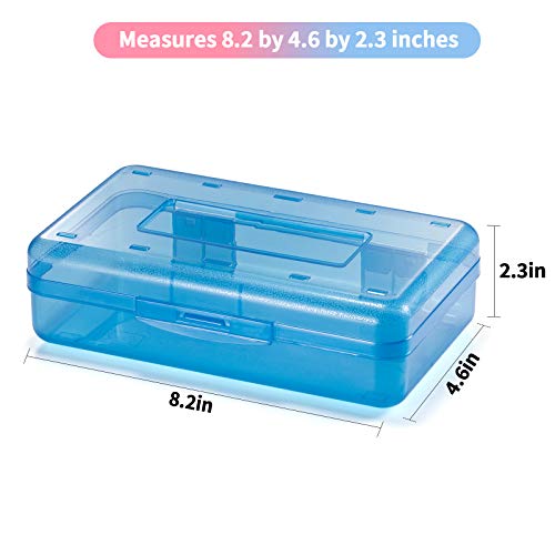 3 Pack Large Hard Pencil Cases - Clear Organizers