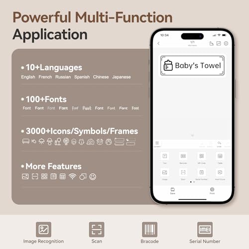 NIIMBOT D110 Portable Bluetooth Label Maker