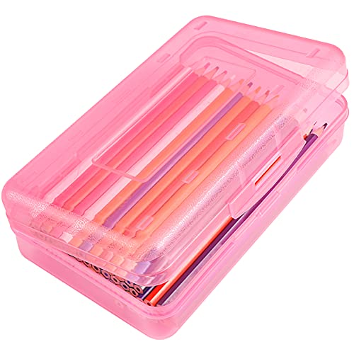 DANRONG Pink Large Capacity Pencil Box