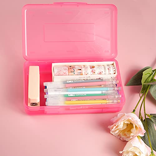 DANRONG Pink Large Capacity Pencil Box